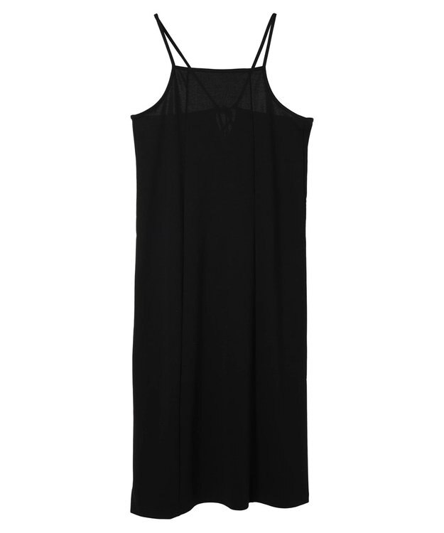 earth music&ecology ＳＥＴ２点ドビーショートブラウス＋キャミワンピース Black