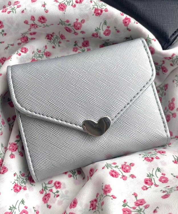 WEGO ハートレターミニウォレット シルバー