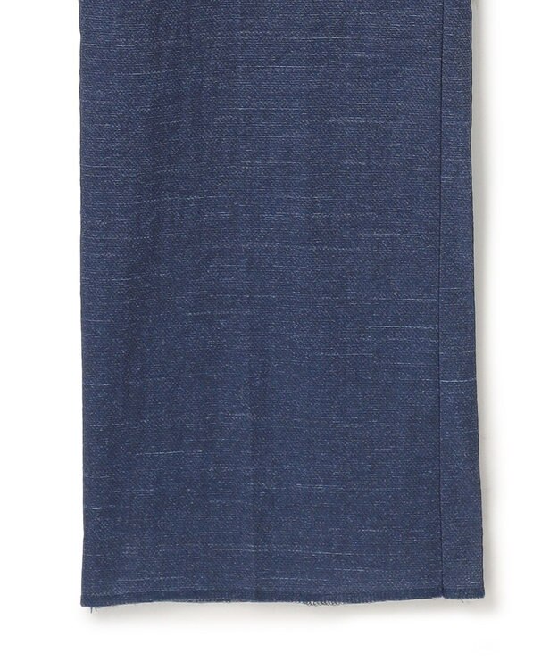 J.PRESS MEN 感動！？上品な見た目に着心地抜群なセットアップ【MECHANICAL】【超軽量 / 清涼感 / 洗える】ハイパワーストレッチ リネンルックパンツ ネイビー系