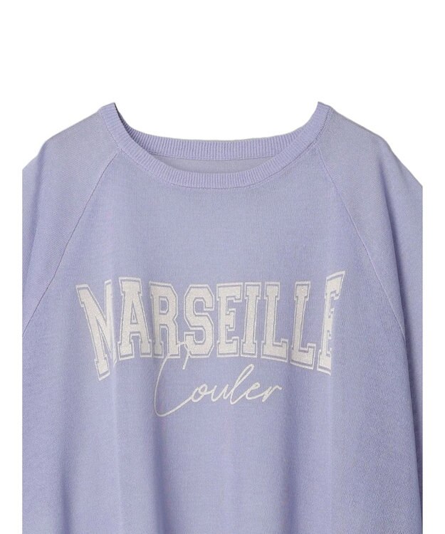 Green Parks シアーロゴニットプルオーバー Blue