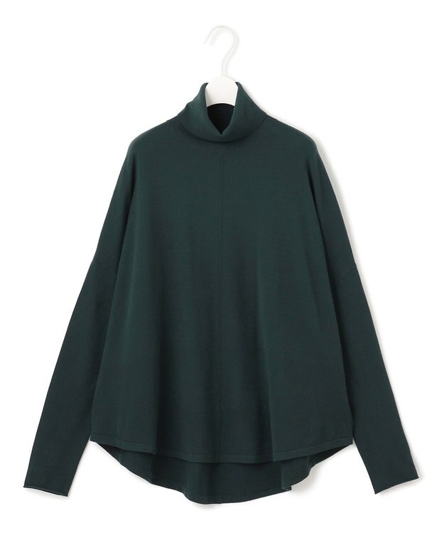 ICB 【洗える】 ヴィスコースワイド タートルネックプルオーバー ミッドグリーン系