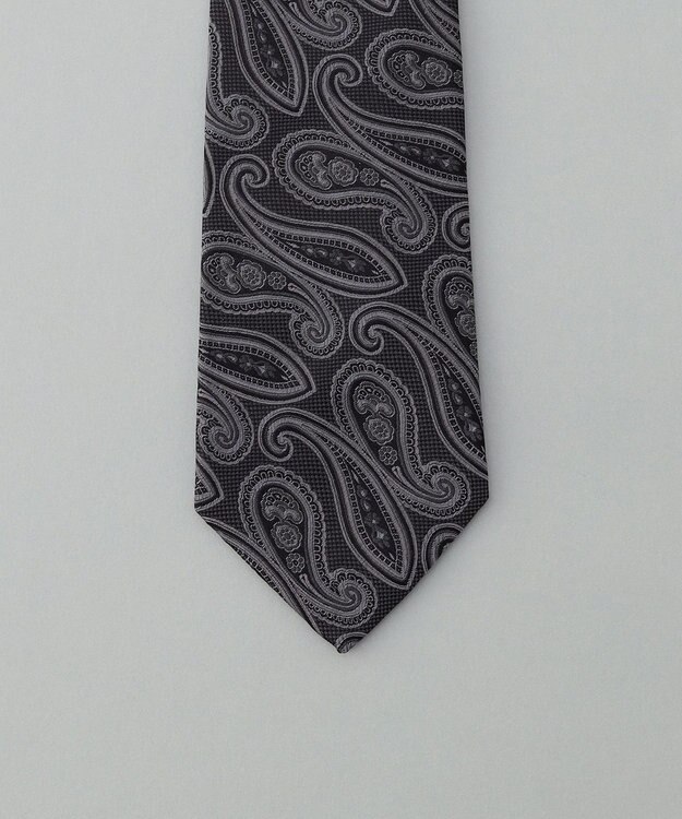 GOTAIRIKU GOTAIRIKU別注【日本製】シルク ネクタイ_ペイズリー柄 グレー系4