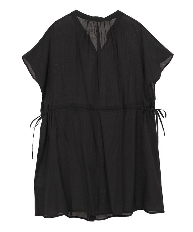 AMERICAN HOLIC ウエストドロストフレンチスリーブブラウス Black