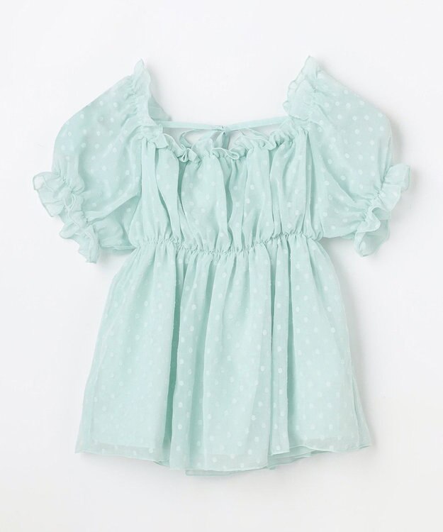 ANY KIDS 【一部店舗/WEB先行販売アイテム】2WAY シアードビーブラウス ミント