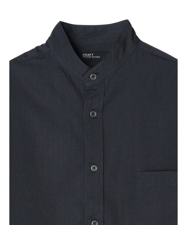CRAFT STANDARD BOUTIQUE Ｔ／Ｒバンドカラーシャツ Charcoal Gray
