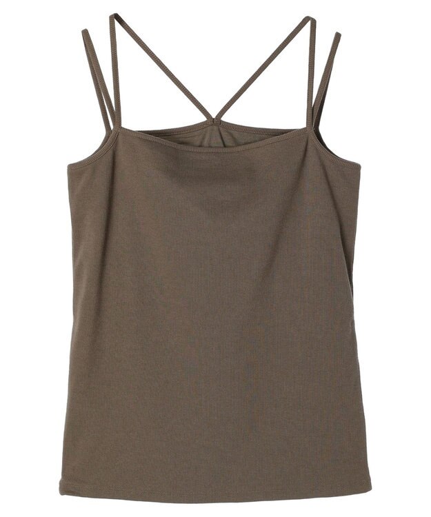 Green Parks カップ付きマルチストラップタンク Khaki