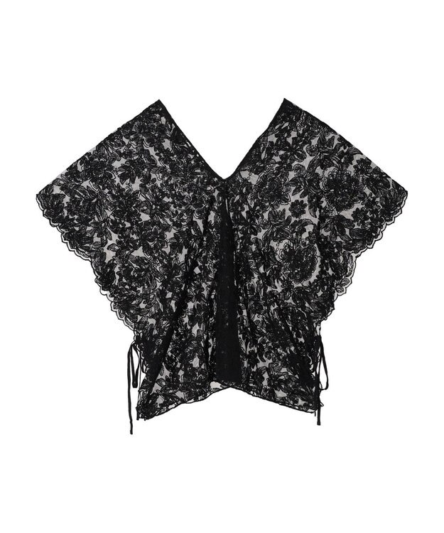 Green Parks ・ＳＵＧＡＲ　ＳＰＯＯＮ　２ｗａｙ刺繍レースベスト Black