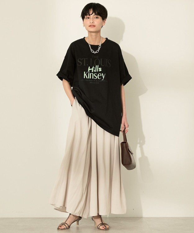 AMERICAN HOLIC (選べる丈２サイズ)接触冷感ギャザースカーチョ【WEB限定カラー有り】 Light Beige