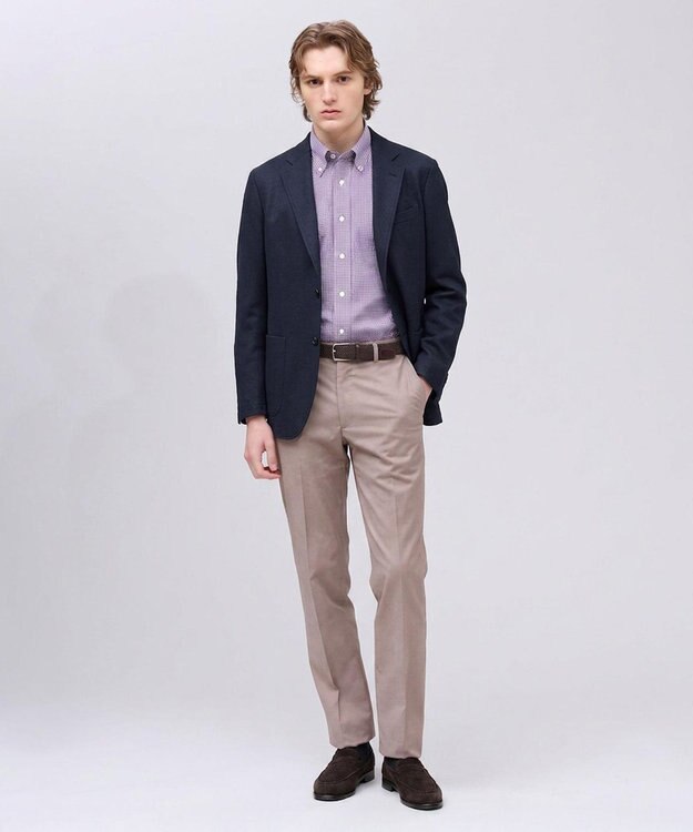 J.PRESS MEN 新色追加【WEB限定】【吸水速乾 / 洗える / 超軽量 / ストレッチ】ブリーザブルレノクロス ジャケット ネイビー系 (26年新色)