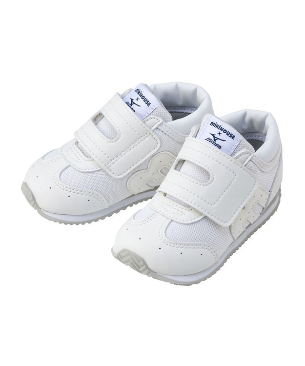 MIKI HOUSE HOT BISCUITS 【WEB限定】【13-15.5cm】ミズノコラボ セカンドベビーシューズ【WebLimited】 アイボリー