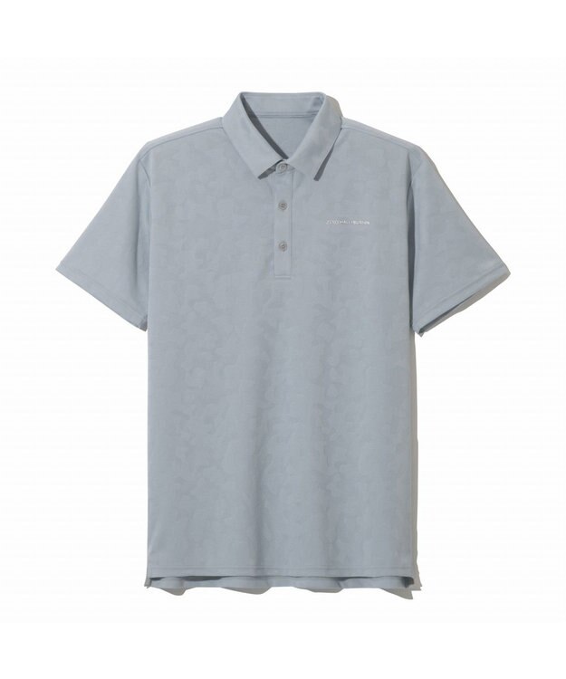 ZERO HALLIBURTON エレガントカモ柄ジャガードポロシャツ ZHG-M5S8a 82956 ライトブルー