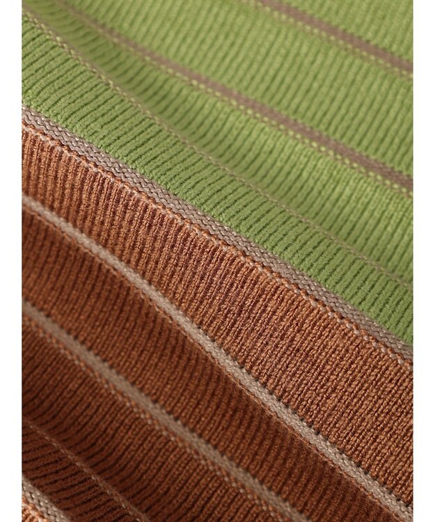 CRAFT STANDARD BOUTIQUE マルチストライプバイカラーニットスカート Beige