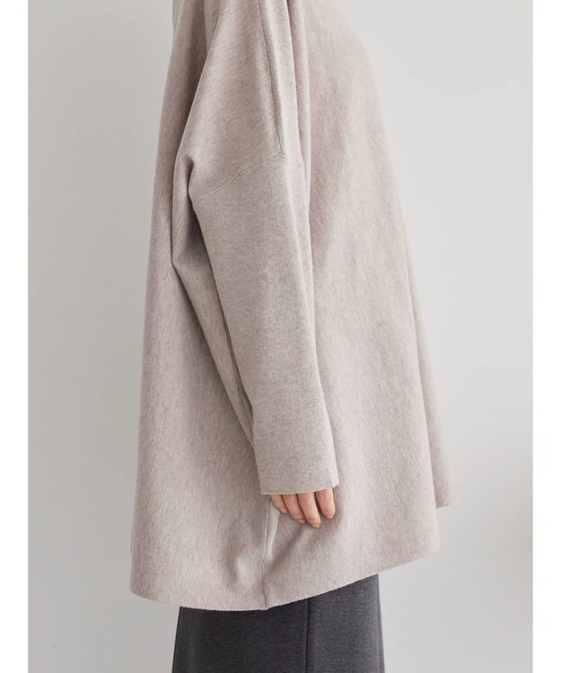 AMERICAN HOLIC バイパチポンチョライクＢＩＧニットチュニック Gray Beige