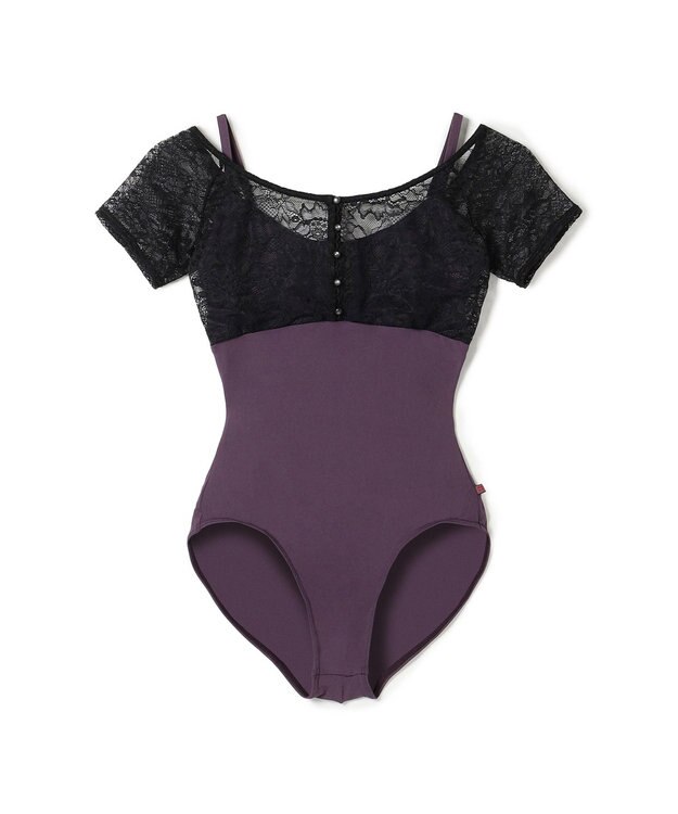 Chacott 【AKANE TAKADA】レイヤードレオタード ブラックベリー