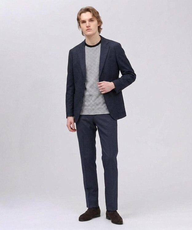 J.PRESS MEN 新色追加【WEB限定】【吸水速乾 / 洗える / 超軽量 / ストレッチ】ブリーザブルレノクロス ジャケット ネイビー系 (26年新色)