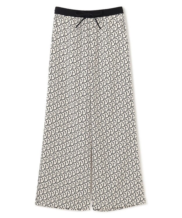 BEIGE， 【S-size】MONT THABOR / ロゴパンツ Ecru×Black