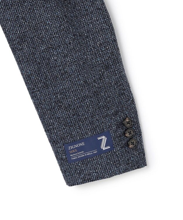 J.PRESS MEN 【ZIGNONE SOUL / ジニョーネ ソウル】 ウールシルクツイード ジャケット ダルブルー系