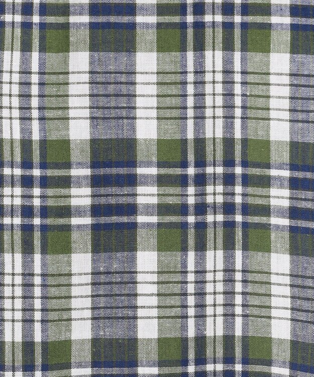 J.PRESS MEN 【WEB・一部店舗限定】コットンリネンチェック シャツ/B.D グリーン系4