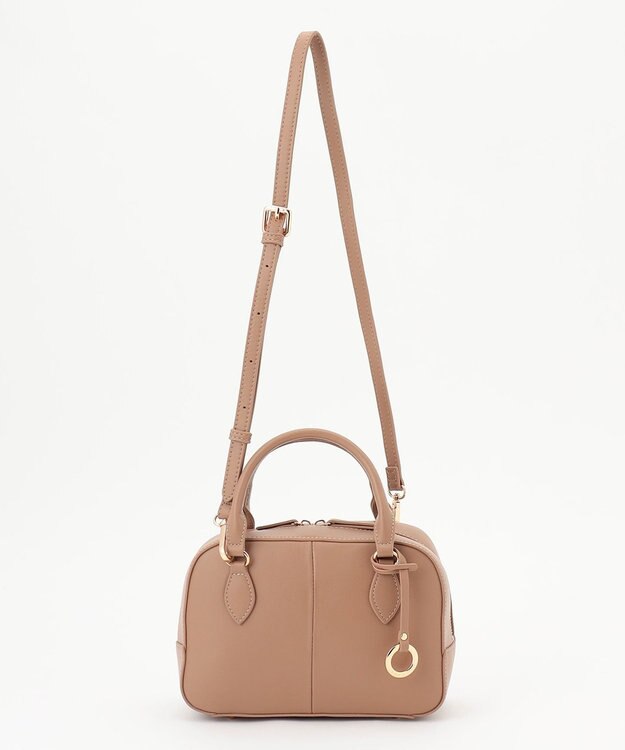 組曲 【ショルダーベルト付き】ミニボストンバッグ ベージュ系