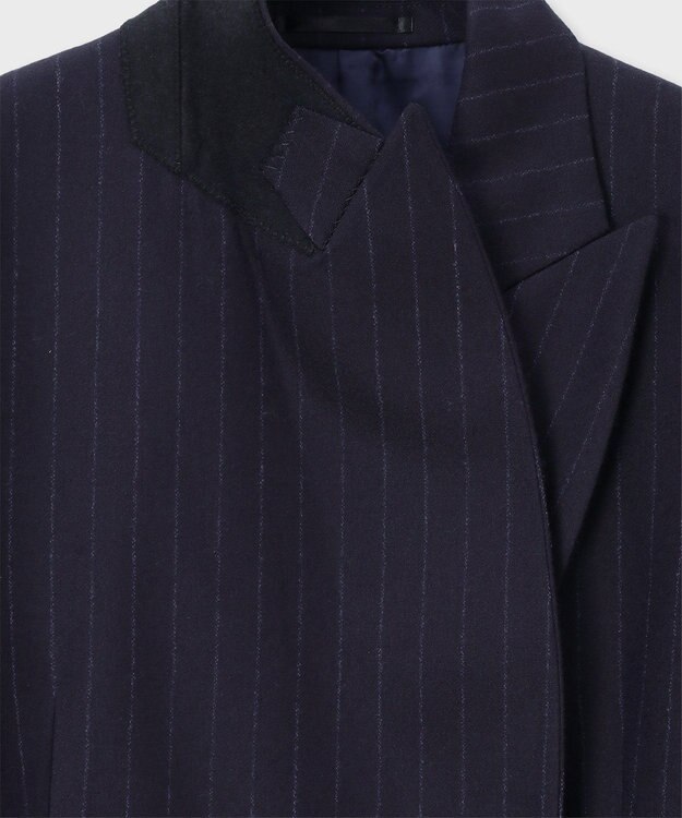 Paul Smith ストライプ ウール ダブルジャケット ネイビー