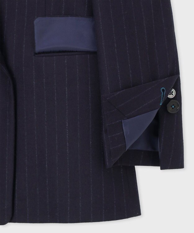 Paul Smith ストライプ ウール ダブルジャケット ネイビー