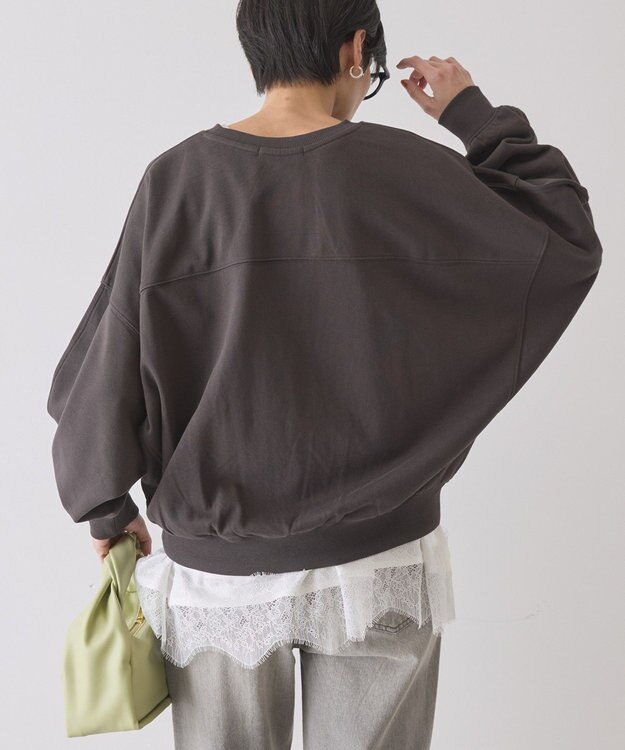 AMERICAN HOLIC カレッジロゴドルマンスウェット Charcoal Gray