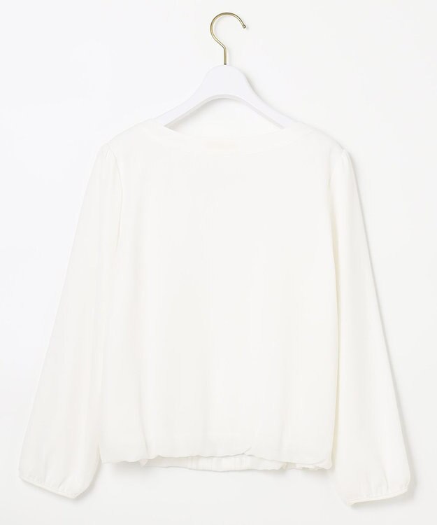 ANY SIS 【洗える】フロントプリーツシフォン ブラウス オフホワイト