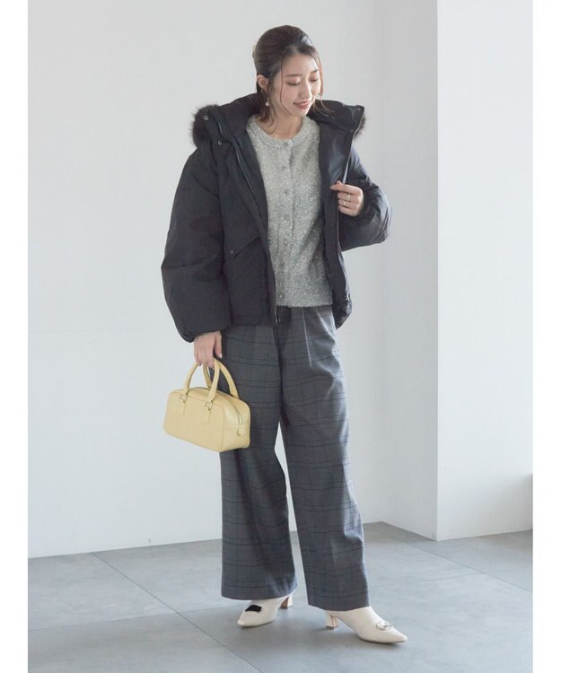 Te chichi 【宮本茉由着用】フードショートダウンジャケット ブラック