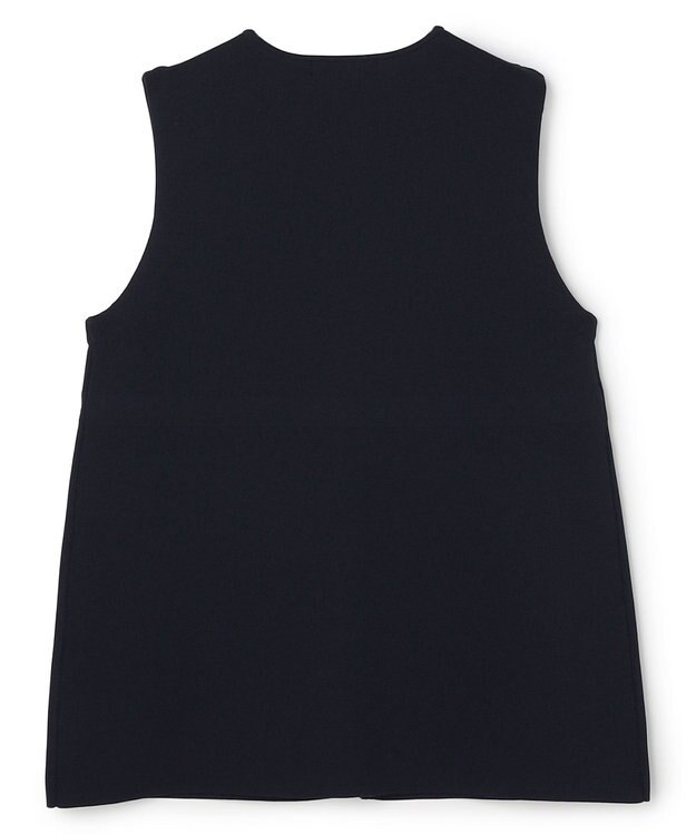 UNFILO BEAUTY FORM KNIT ZIPジレ ネイビー