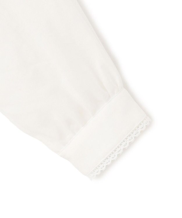 BEIGE， PAULINE / リネンヴィスコースレースブラウス White