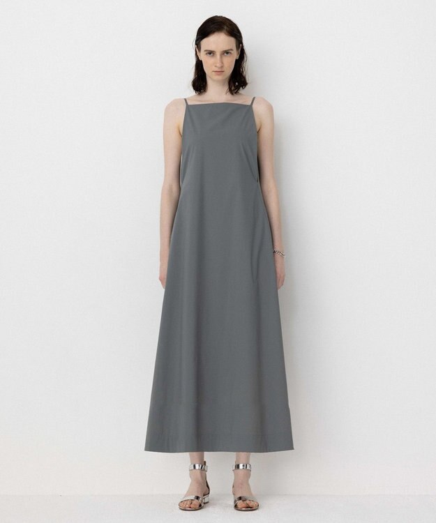 NAVE 【Nave・洗える/撥水加工/ストレッチ素材】ライトタフタ  キャミドレス サックスブルー系