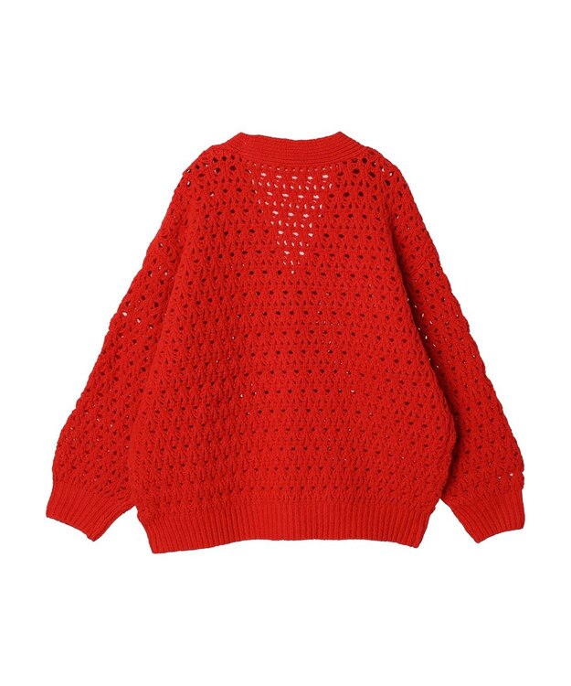 Green Parks ・Ｐｅｔｉｔ　Ｆｌｅｕｒ　スカシアミニットカーディガン Red