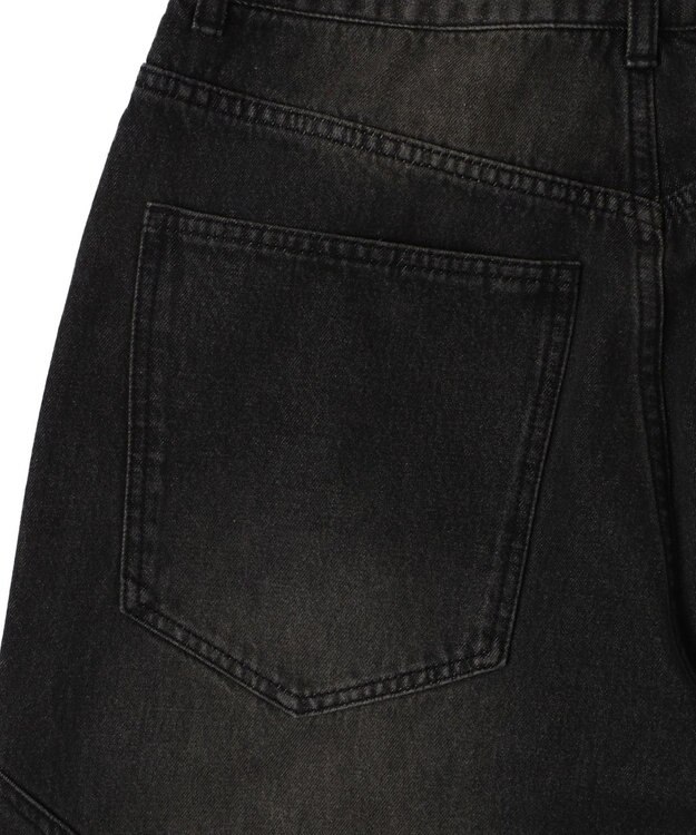 WEGO スウィッチングデニムカーゴパンツ デニムブラックソノタ