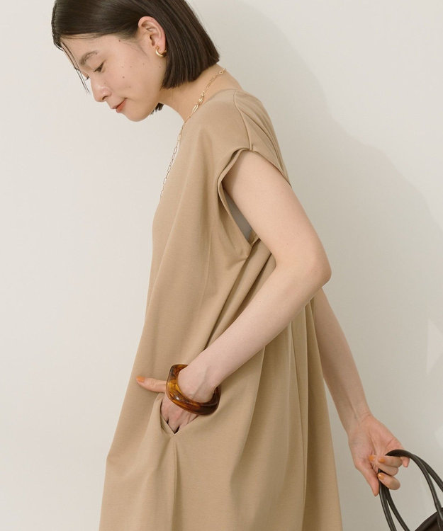AMERICAN HOLIC 【選べる丈】ショルダータックワンピース Mocha
