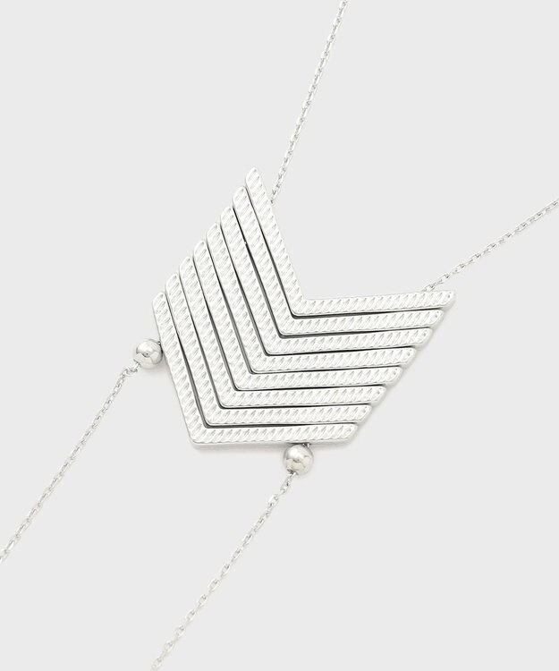 GRACE CONTINENTAL Vシルエットネックレス シルバー