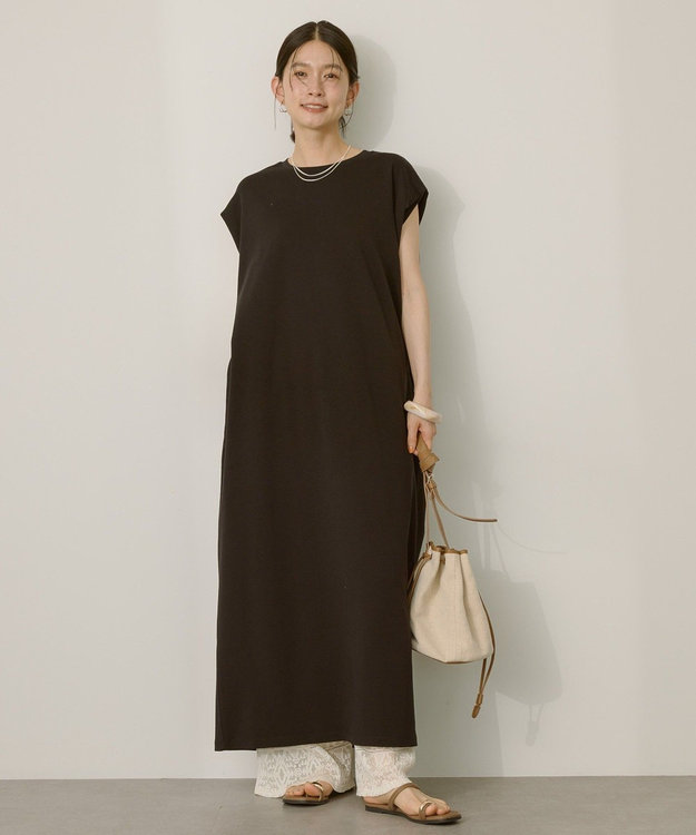 AMERICAN HOLIC 【選べる丈】ショルダータックワンピース Black