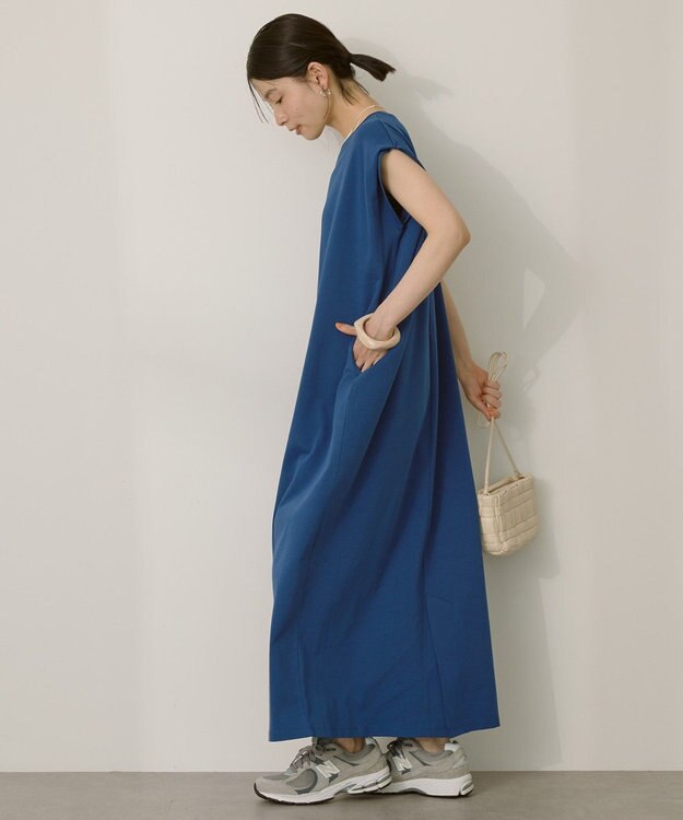 AMERICAN HOLIC 【選べる丈】ショルダータックワンピース Navy