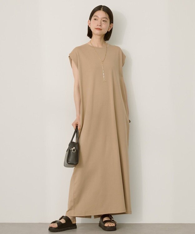 AMERICAN HOLIC 【選べる丈】ショルダータックワンピース Mocha