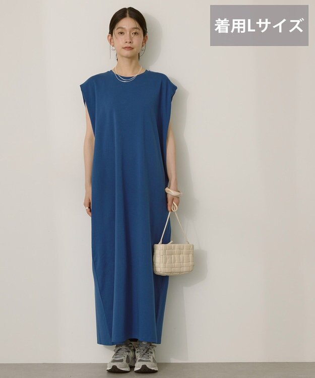AMERICAN HOLIC 【選べる丈】ショルダータックワンピース Navy