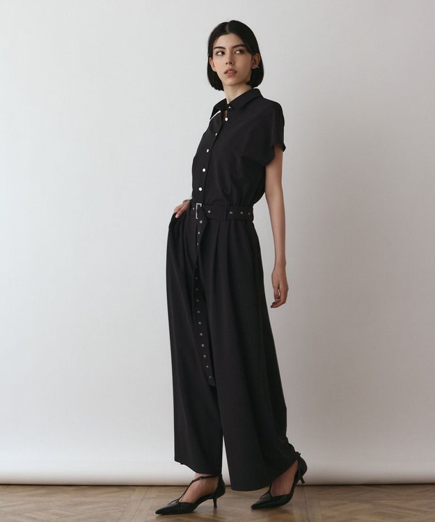 GRACE CONTINENTAL シャツオールインワン ブラック