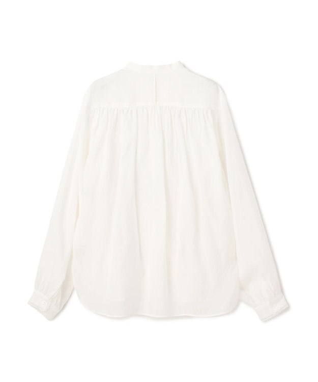 BEIGE， PAULINE / リネンヴィスコースレースブラウス White