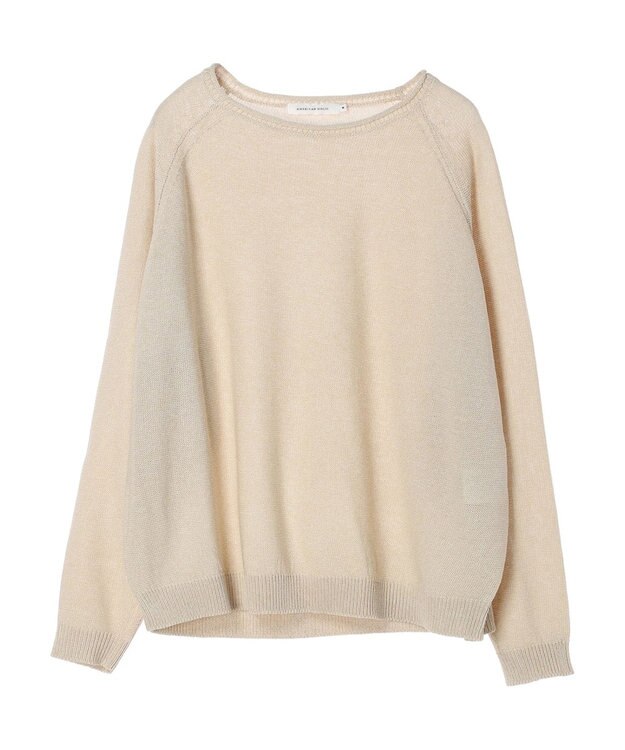 AMERICAN HOLIC ボートネックニットプルオーバー Ivory