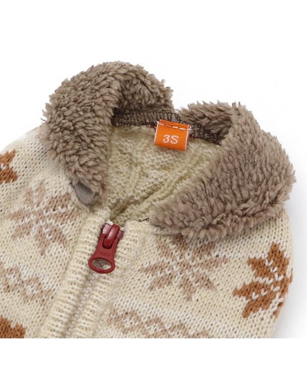 PET PARADISE ペットパラダイス くまちゃん ベスト《雪柄》小型犬 白~オフホワイト