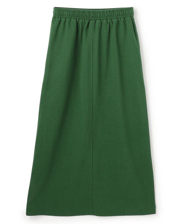 UNFILO L ブラッシュドジャージー Iラインスカート グリーン