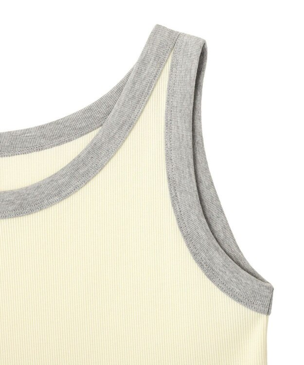 AMERICAN HOLIC バイカラーテレコタンクトップ Light Yellow