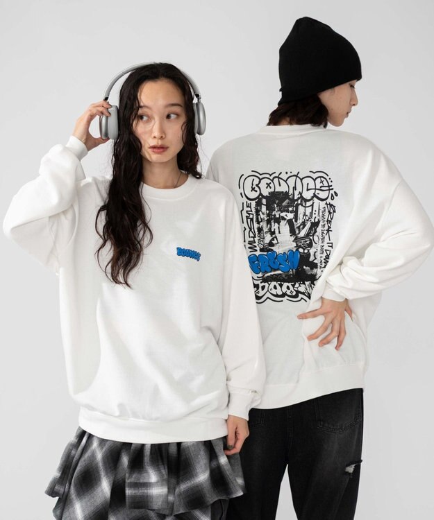 WEGO 【2025年秋冬新作/SMLXLサイズ展開/ユニセックス着用ITEM】アソートグラフィックプルオーバー 柄17