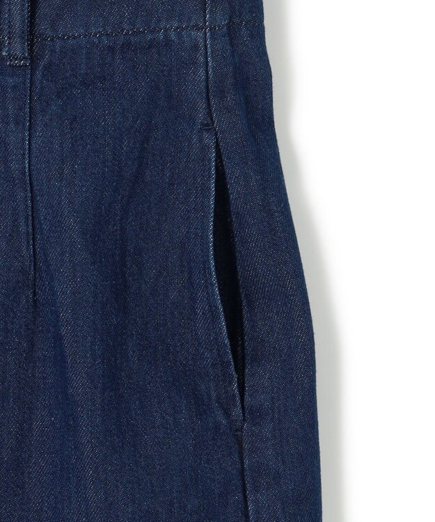 BEIGE， 【洗える・Oggi ８月号掲載】NAVIGLIO / ベルト付きハイウエストデニムスカート Indigo