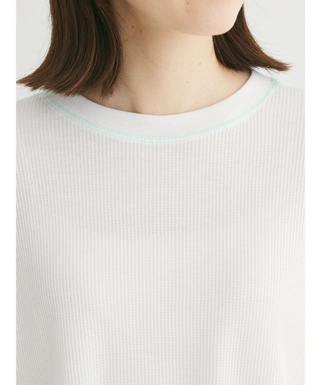 Green Parks ・Ｄｏｕｂｌｅ　Ｆｌａｇｓ　ワッフルカラーｓｔロンＴＥＥ Off White