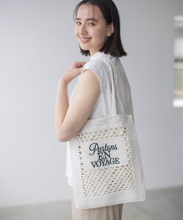 組曲 L エンブロイダリーレースノースリーブ ブラウス アイボリー系