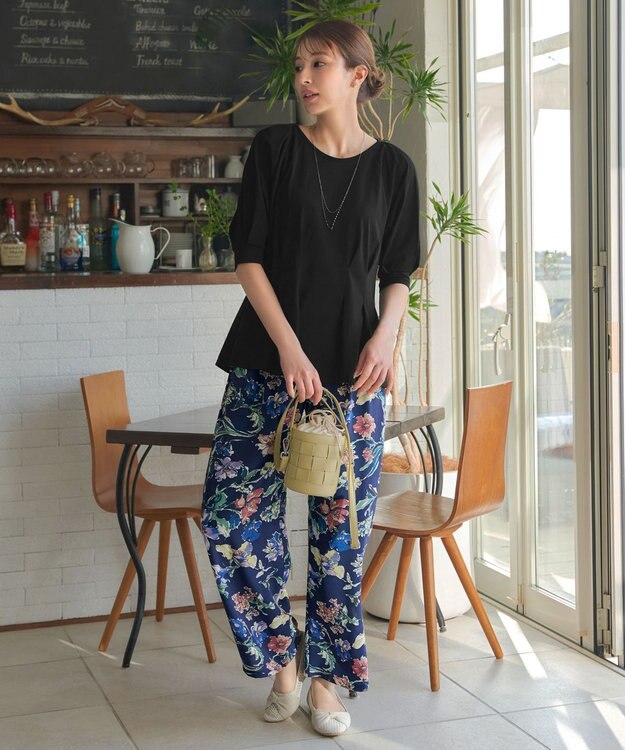 Tiaclasse  【ストラップ付き】編みこみミニバゲットバッグ イエロー